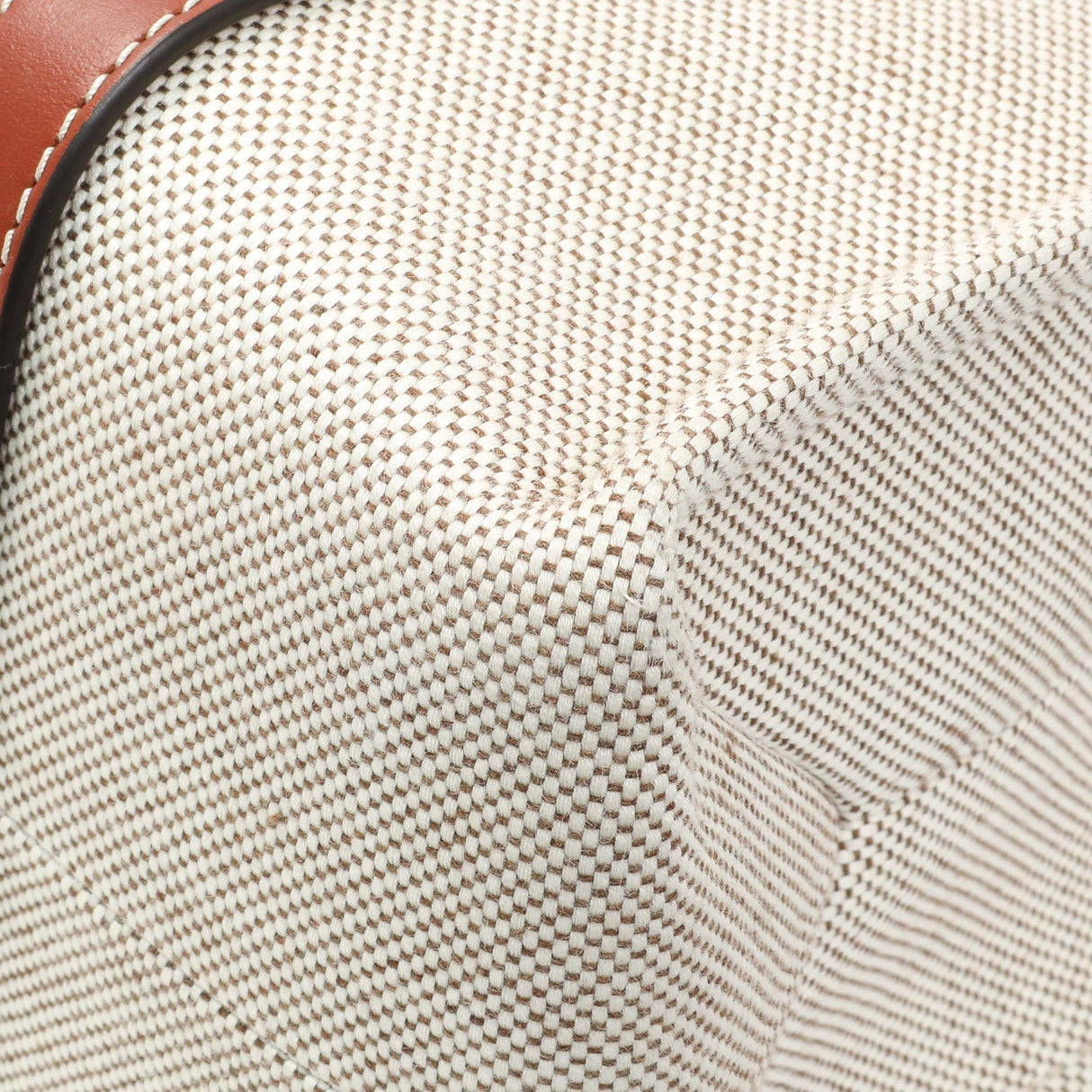 Chloe Linen Calfskin Medium Woody Ribbon Tote Handbags Chloe