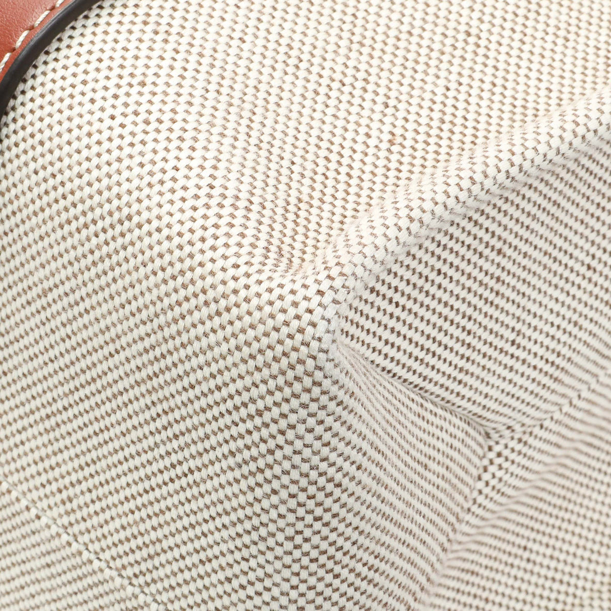 Chloe Linen Calfskin Medium Woody Ribbon Tote Handbags Chloe