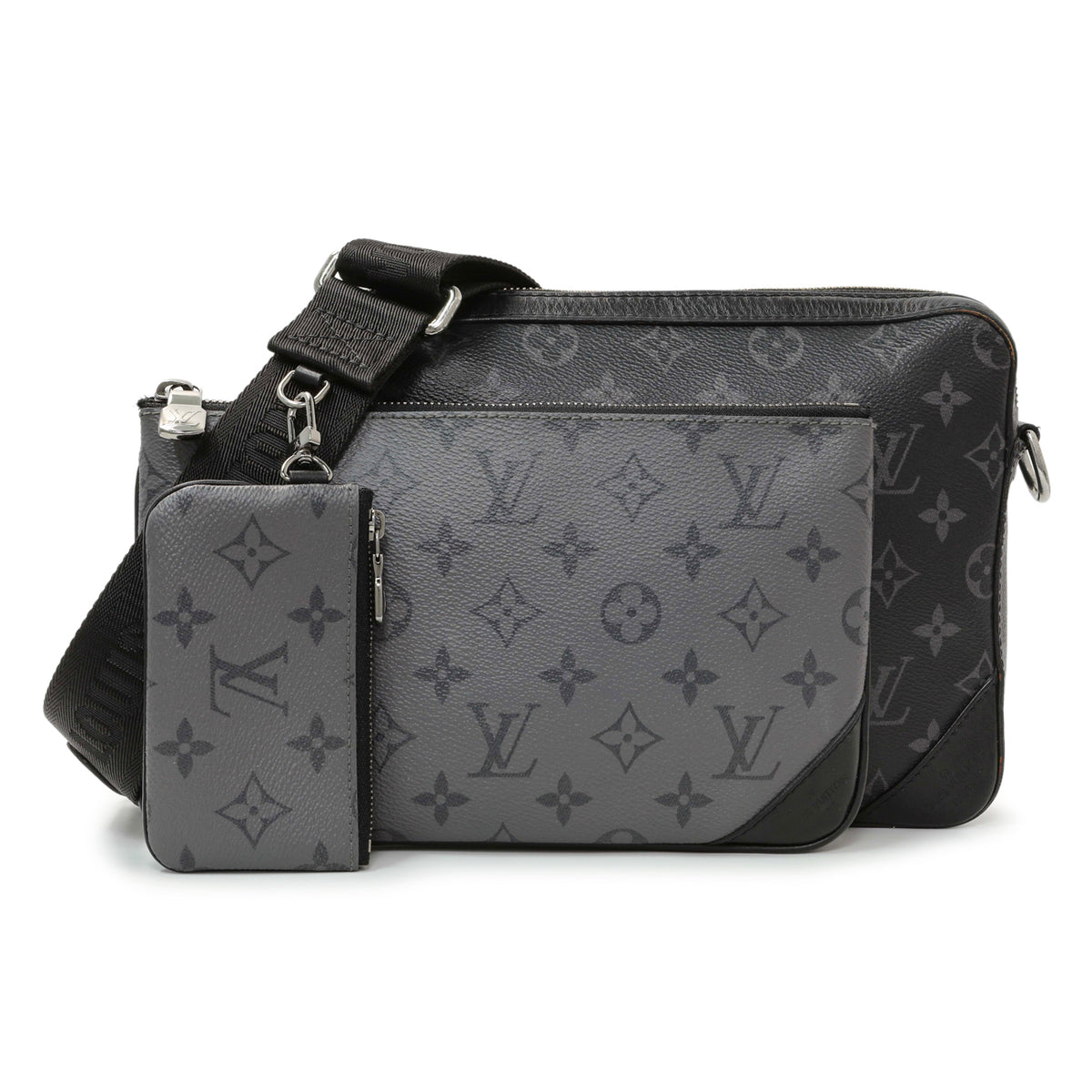 Louis Vuitton Monogram Eclipse Reverse Trio Messenger Handbags Louis Vuitton