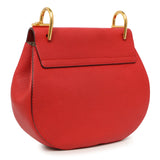 Chloe Red Grained Lambskin Drew Shoulder Bag