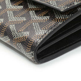 Goyard Black Goyardine Varenne Continental Wallet Handbags Goyard