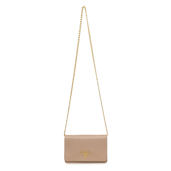 Prada Cammeo Saffiano Lux Chain Wallet – Modaselle