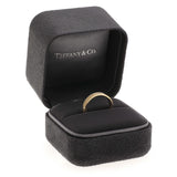 Tiffany & Co 18K Yellow Gold Diamond 4mm T&Co Band Ring