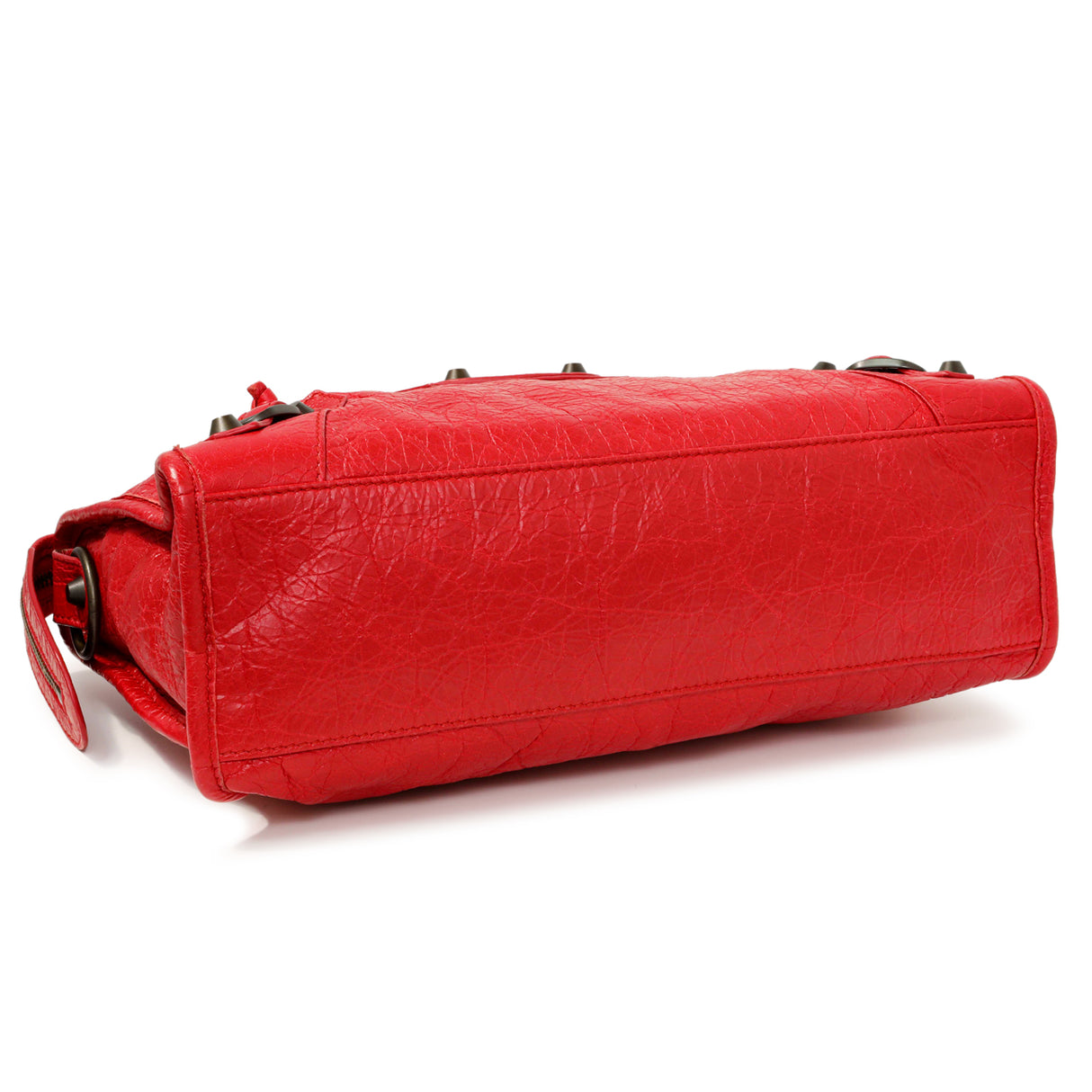 Balenciaga Red Agneau Classic Hardware S City