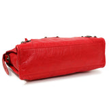 Balenciaga Red Agneau Classic Hardware S City