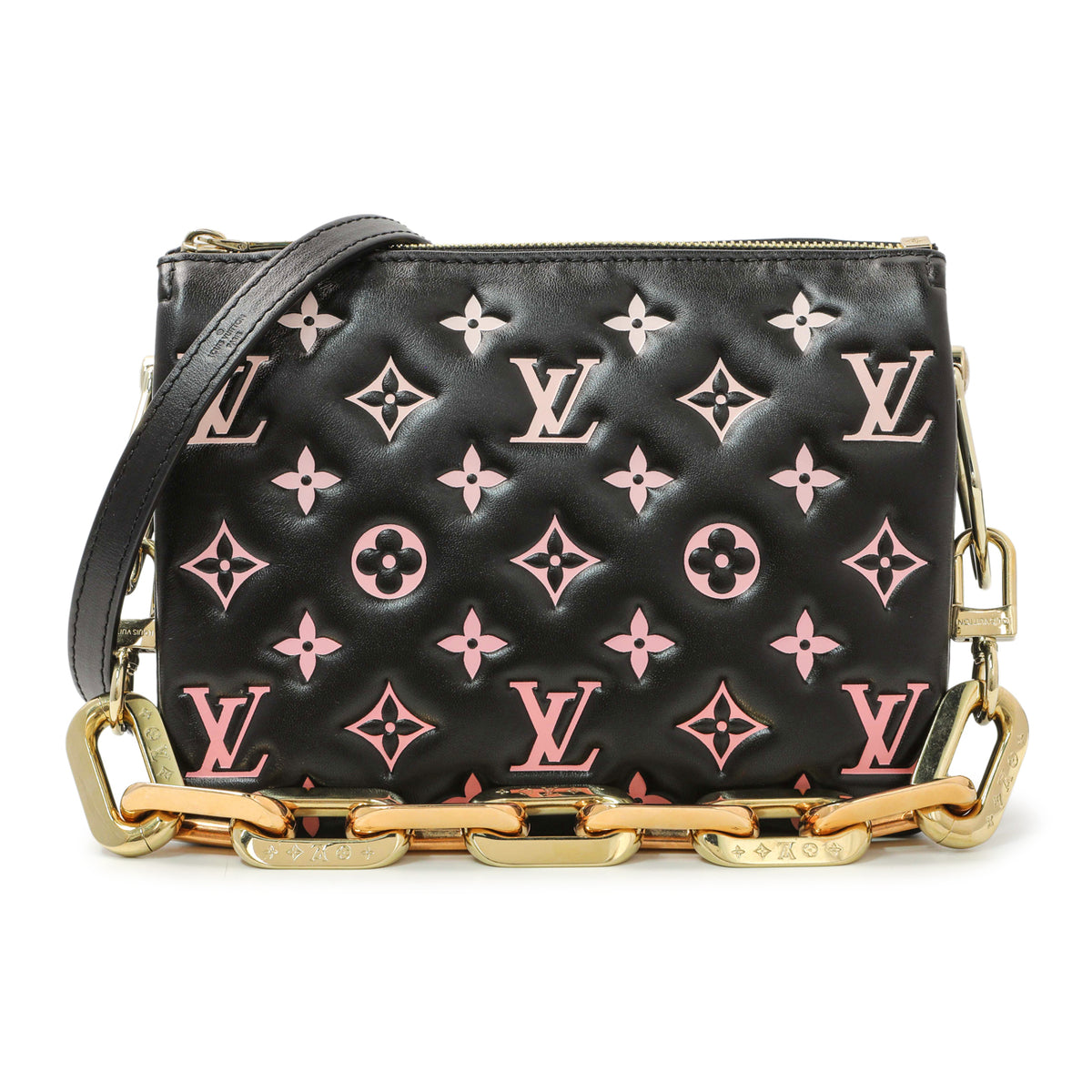 -7 items Mon Sept 21 ⬆️- Louis Vuitton Rose Monogram Embossed Lambskin LV Ski Coussin BB Handbags Louis Vuitton