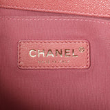 Chanel Blush Chevron Quilted Caviar New Medium Boy Flap