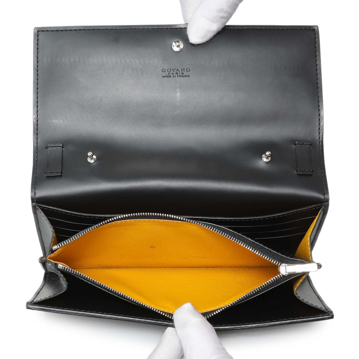 Goyard Black Goyardine Varenne Continental Wallet Handbags Goyard