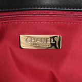 Chanel Black Lambskin Quilted Maxi Chanel 19 Flap Handbags Chanel