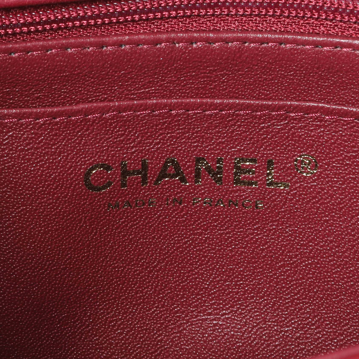 Chanel Burgundy Lambskin Quilted Mini Top Handle Rectangular Flap