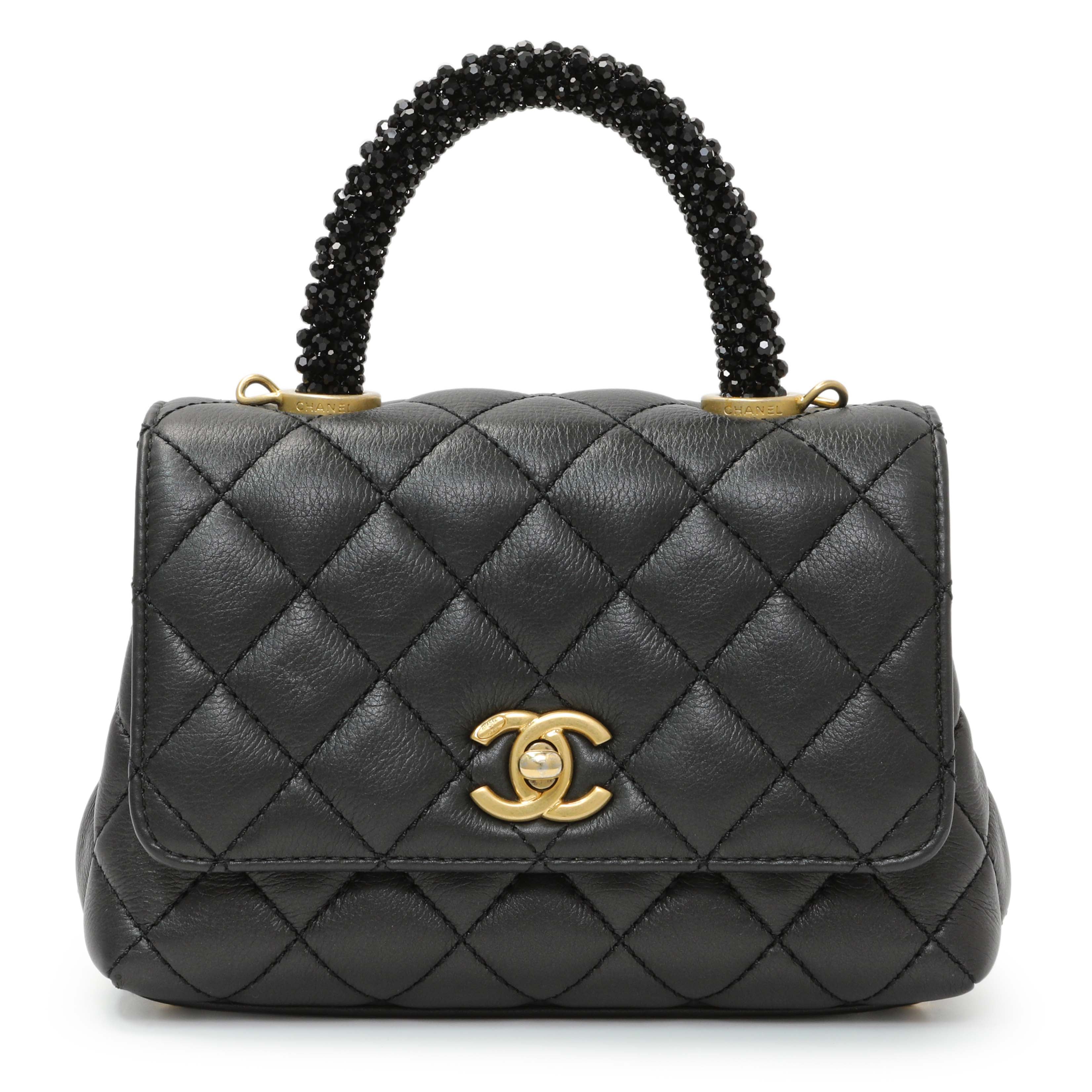 Chanel Black Quilted Goatskin Extra Mini Coco Handle Flap – Modaselle