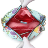 Gucci x Unskilled Worker Blue Calfskin Matelasse Flora Painted Small GG Marmont Chain Shoulder Bag Handbags Gucci