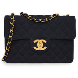 Chanel Navy Jersey XL Jumbo Single Flap