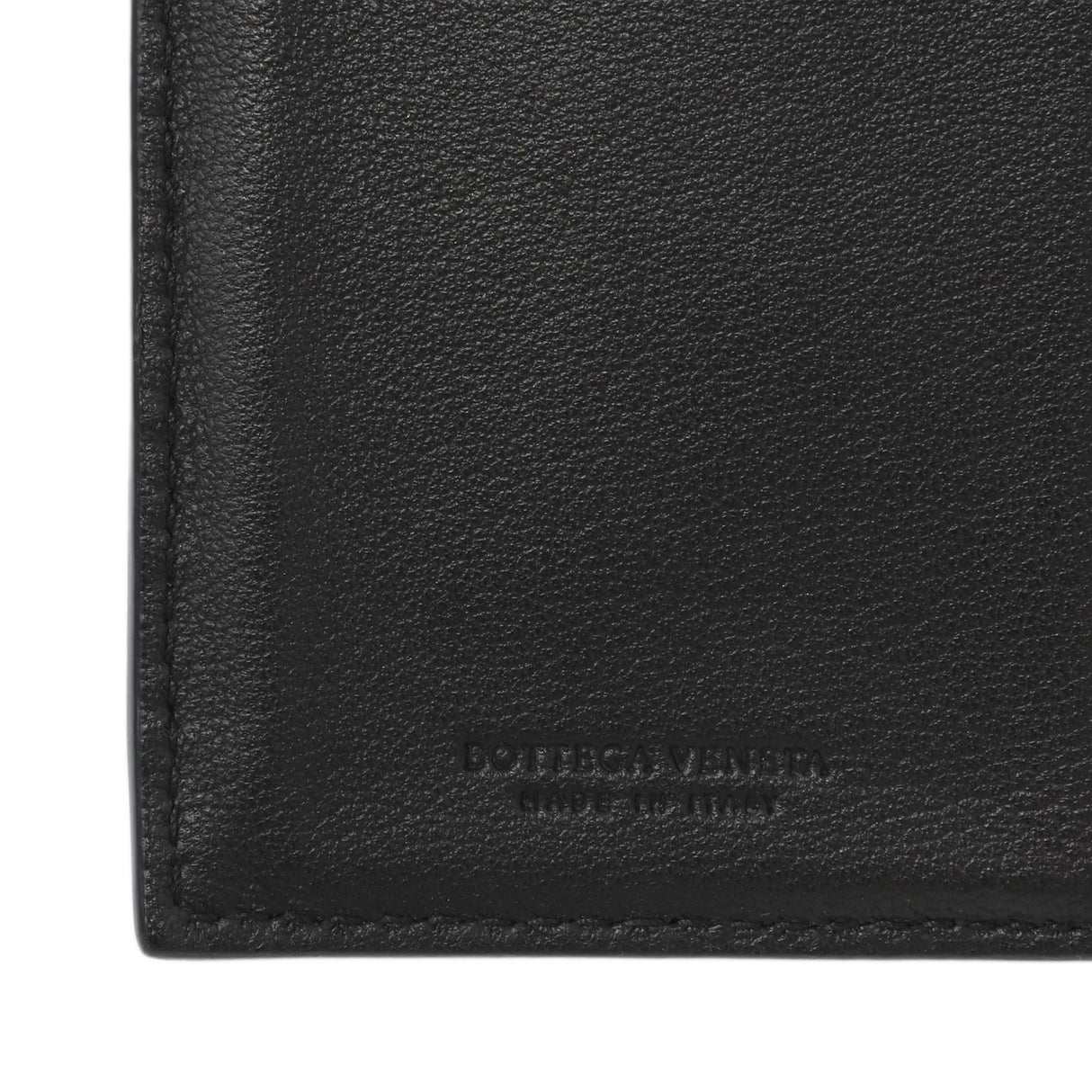 Bottega Veneta Black Intrecciato Bi-Fold Compact Wallet Accessories Bottega Veneta
