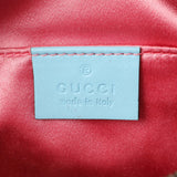 Gucci x Unskilled Worker Blue Calfskin Matelasse Flora Painted Small GG Marmont Chain Shoulder Bag Handbags Gucci
