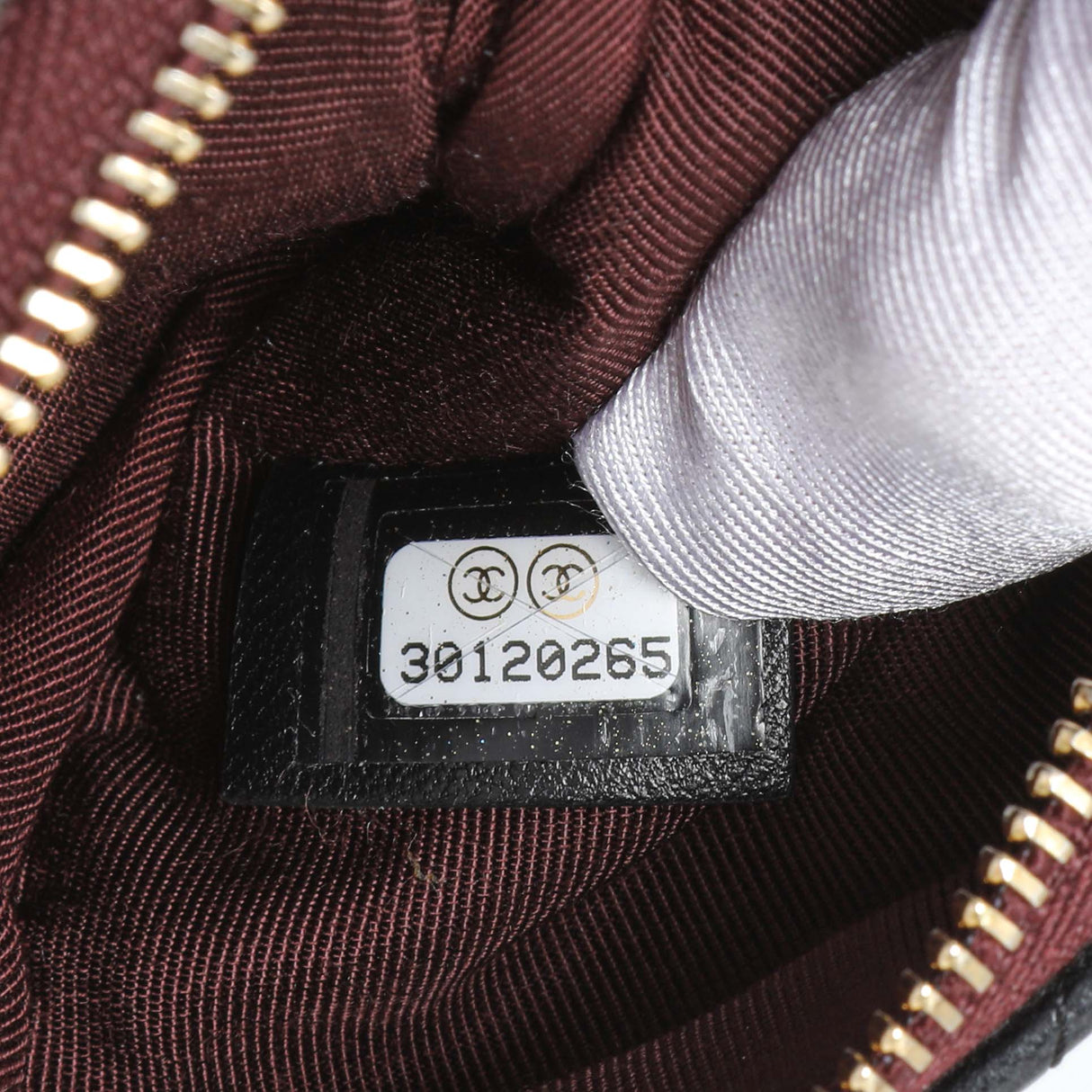 Chanel Black Lambskin Quilted Small Cosmetic Case Accessories Chanel