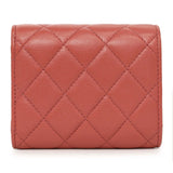 Chanel Pink Quilted Lambskin 19 Small Flap Wallet