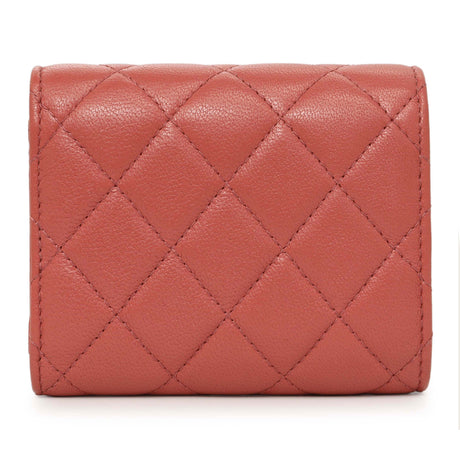 Chanel Pink Quilted Lambskin 19 Small Flap Wallet