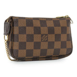Louis Vuitton Damier Ebene Trunks and Bags Mini Pochette Accessories Handbags Louis Vuitton