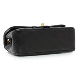 Chanel Black Lambskin Quilted Mini Rectangular Pearl Crush Flap Handbags Chanel