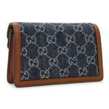 Gucci New Denim GG Monogram Dollor Calfskin Enamel Super Mini Dionysus Shoulder Bag Handbags Gucci