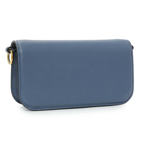 Valentino Blue Calfskin Vlogo Small Loco Shoulder Bag Handbags Valentino