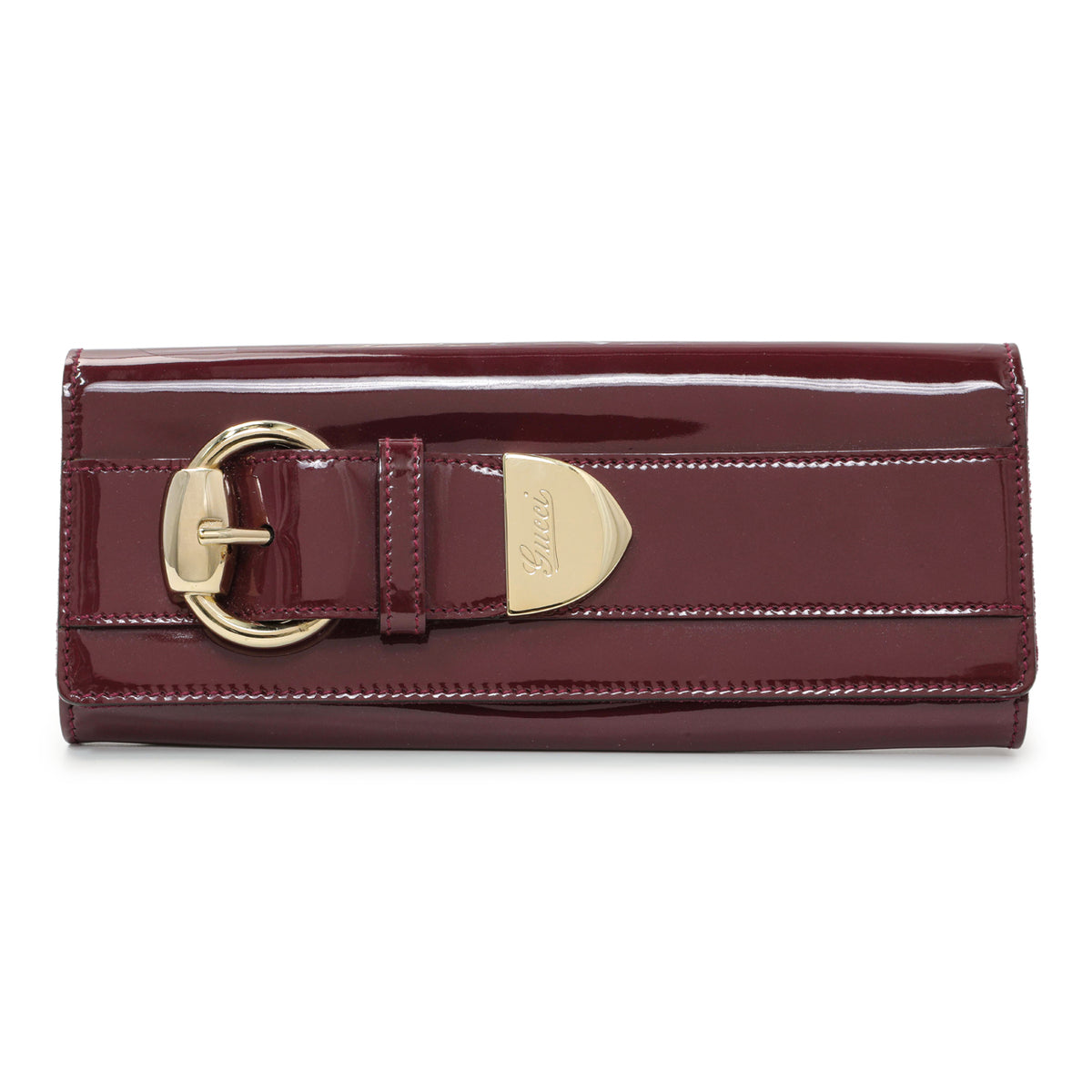 Gucci Purple Patent Romy Clutch Handbags Gucci