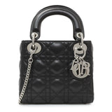 Christian Dior Black Lambskin Cannage Mini Lady Dior Handbags Christian Dior