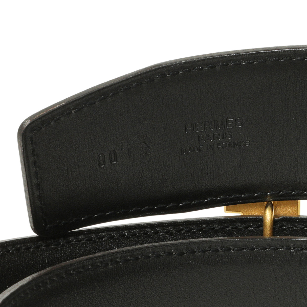 Hermes Etain Black Epsom Box Constance H 40mm Belt