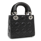 Christian Dior Black Lambskin Cannage Mini Lady Dior Handbags Christian Dior