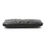 Chanel Black Lambskin Quilted Small Cosmetic Case Accessories Chanel