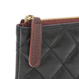 Chanel Black Lambskin Quilted Small Cosmetic Case Accessories Chanel
