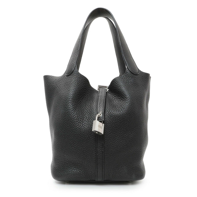 Hermes Black Clemence Picotin 22 Handbags Hermes
