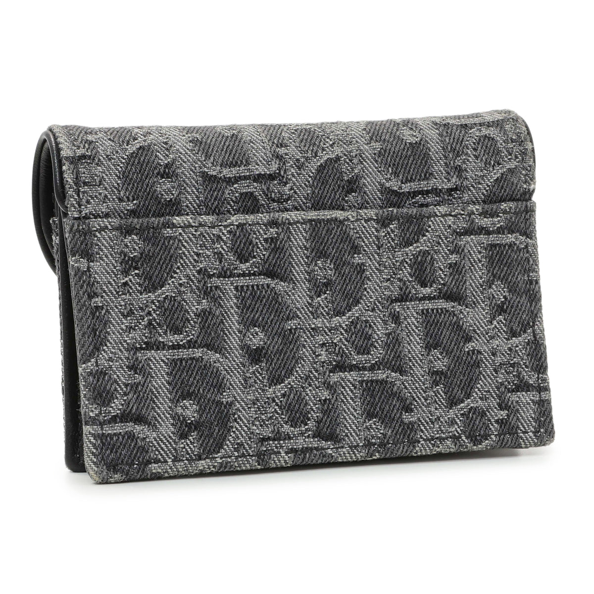 Christian Dior Grey Oblique Saddle Bloom Card Holder Accessories Christian Dior