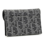 Christian Dior Grey Oblique Saddle Bloom Card Holder Accessories Christian Dior