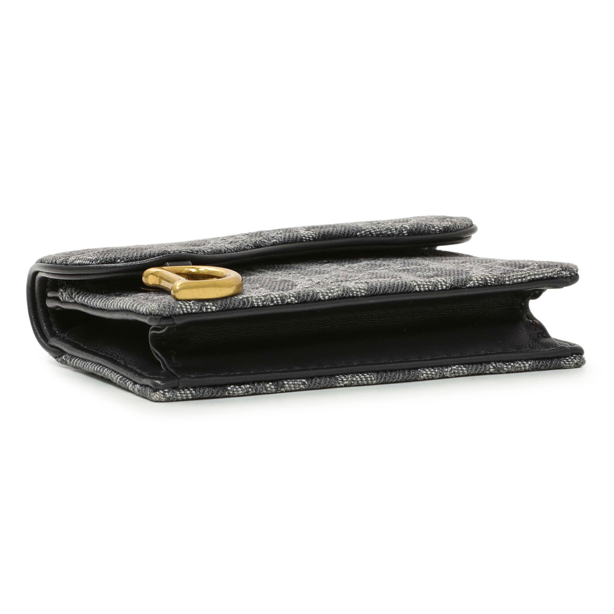 Christian Dior Grey Oblique Saddle Bloom Card Holder Accessories Christian Dior