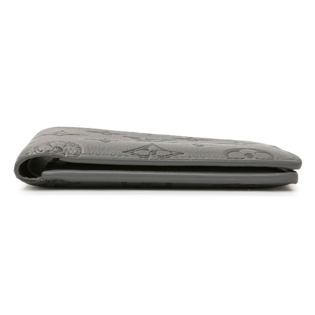 Louis Vuitton Grey Calfskin Monogram Shadow Multiple Wallet Accessories Louis Vuitton
