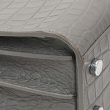 Saint Laurent Grey Calfskin Crocodile Embossed Nano Sac De Jour Handbags Saint Laurent