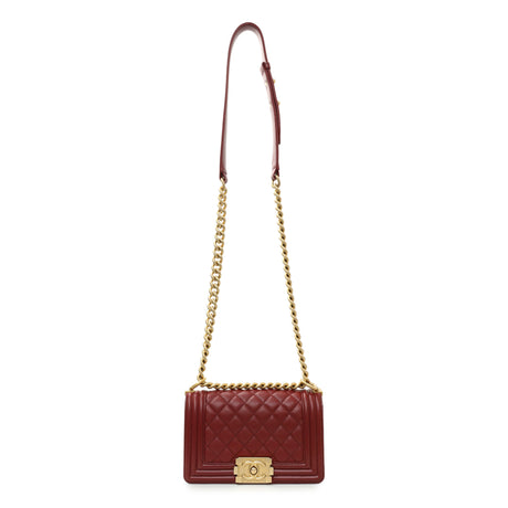 -6 items Fri July 3 ⬆️- Chanel Burgundy Quilted Calfskin Small Boy Flap Handbags Chanel