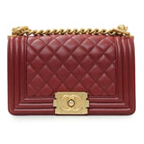 -6 items Fri July 3 ⬆️- Chanel Burgundy Quilted Calfskin Small Boy Flap Handbags Chanel