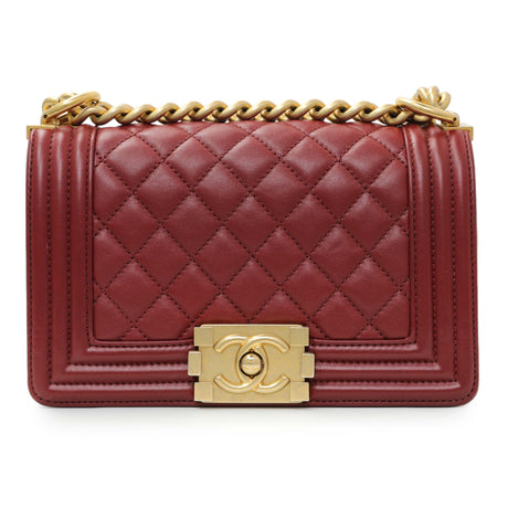 -6 items Fri July 3 ⬆️- Chanel Burgundy Quilted Calfskin Small Boy Flap Handbags Chanel