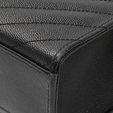 Saint Laurent Grain De Poudre Mixed Matelasse Large Triquilt Monogram Satchel Handbags Saint Laurent