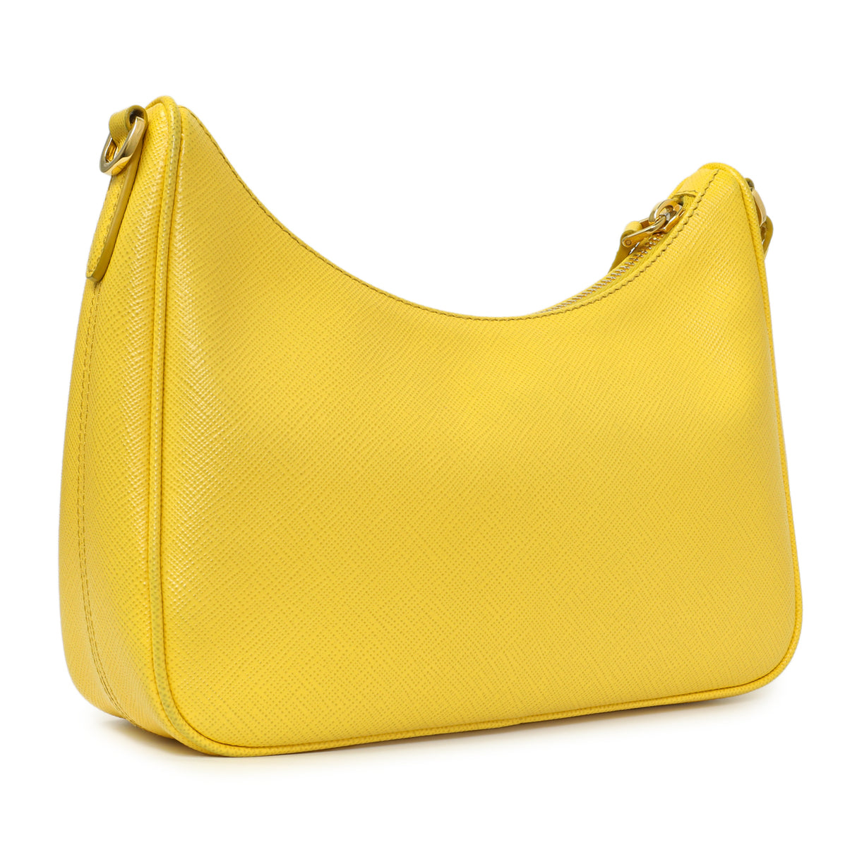 Prada Yellow Saffiano Re-Edition 2005 Shoulder Bag