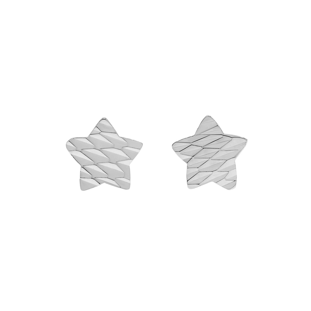 Platinum Star Stud Earrings