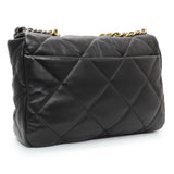 Chanel Black Lambskin Quilted Maxi Chanel 19 Flap Handbags Chanel