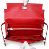 Hermes Red Epsom Kelly Longue Wallet Accessories Hermes