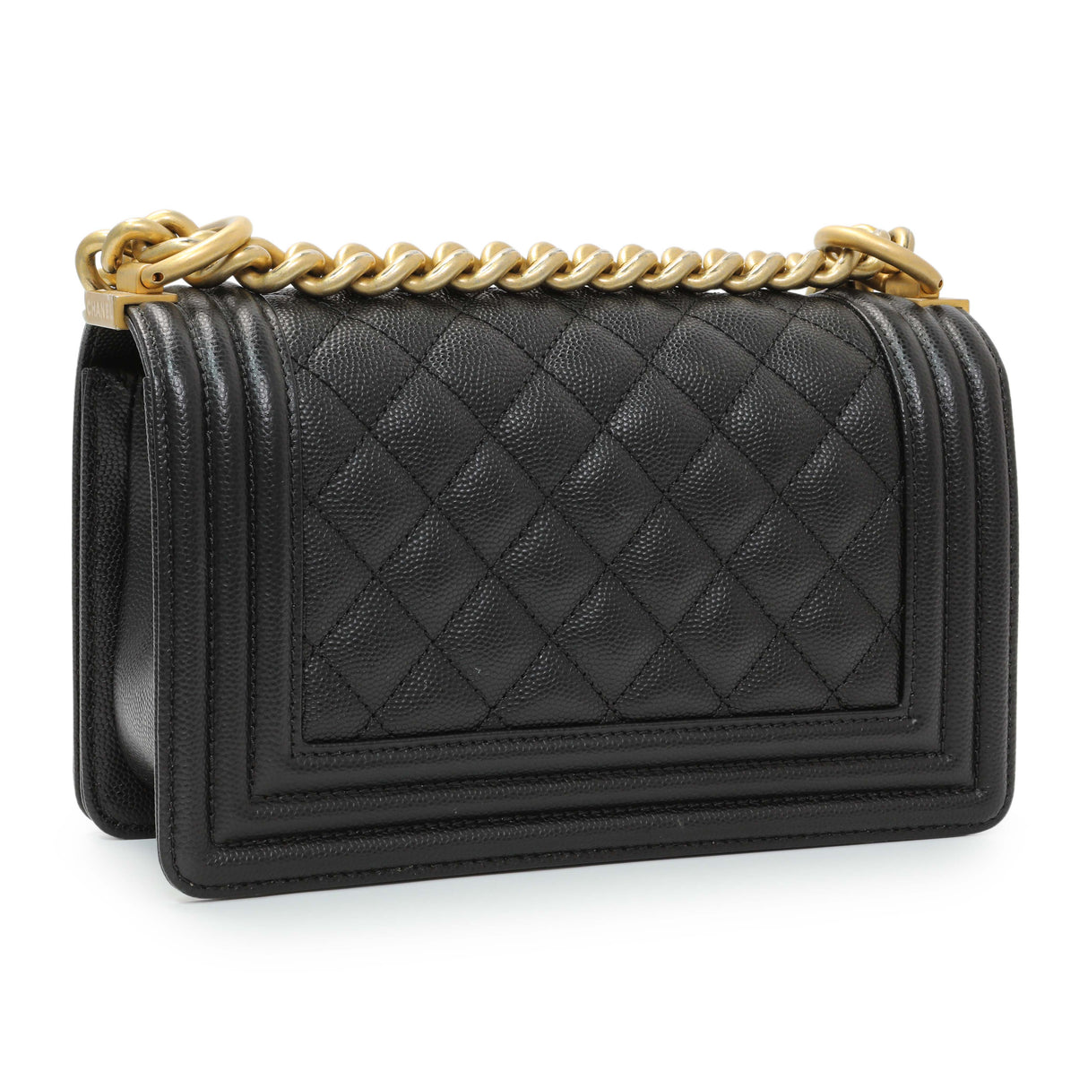 Chanel Black Caviar Quilted Small Boy Flap Handbags Chanel