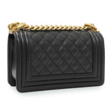 Chanel Black Caviar Quilted Small Boy Flap Handbags Chanel