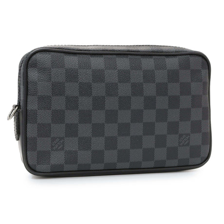 Louis Vuitton Damier Graphite Kasai Clutch Handbags Louis Vuitton