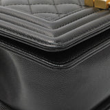 Chanel Black Caviar Quilted Small Boy Flap Handbags Chanel